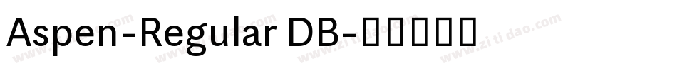 Aspen-Regular DB字体转换